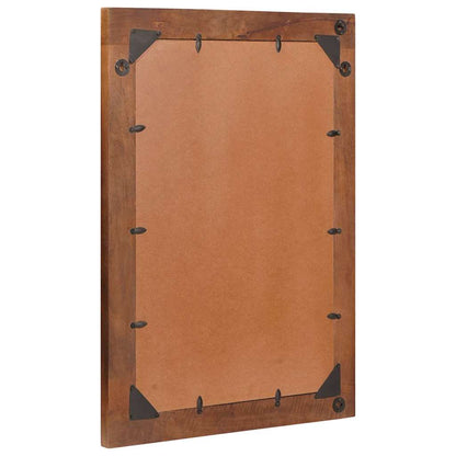 Spiegel Braun, Silber 50 x 70 cm Massives Mangoholz, Glas
