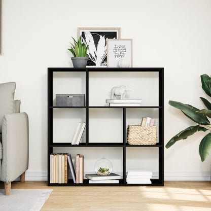 Rumdeler Bogreol Sort 102x29x103,5 cm Træ Materiale