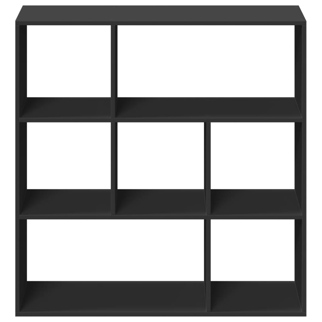 Rumdeler Bogreol Sort 102x29x103,5 cm Træ Materiale