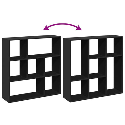 Rumdeler Bogreol Sort 102x29x103,5 cm Træ Materiale