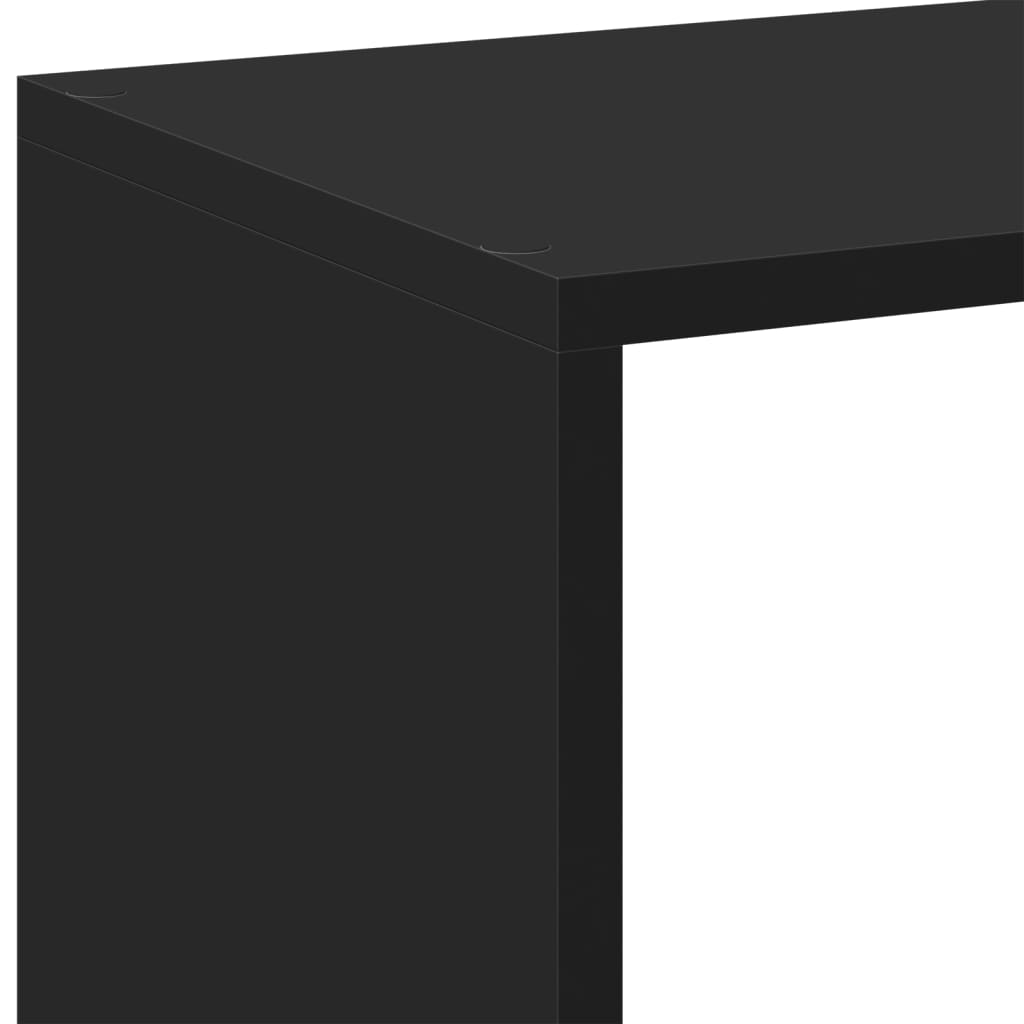 Rumdeler Bogreol Sort 102x29x103,5 cm Træ Materiale
