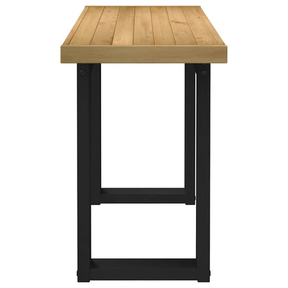 Schreibtisch NOAIN U-Form-Beine 120x50x75 cm Massivholz Kiefer