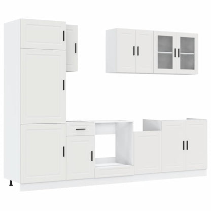 8-tlg. Küchenschrank-Set Porto Weiß Holzwerkstoff