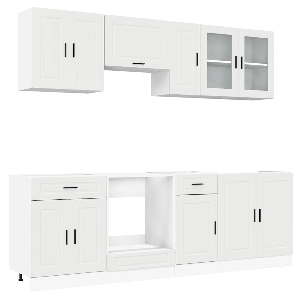 8-tlg. Küchenschrank-Set Porto Weiß Holzwerkstoff