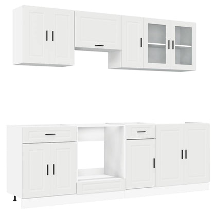 8-tlg. Küchenschrank-Set Porto Weiß Holzwerkstoff