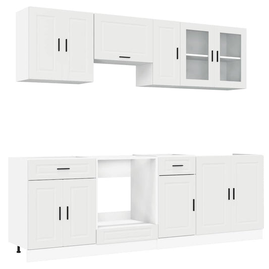 8-tlg. Küchenschrank-Set Porto Weiß Holzwerkstoff