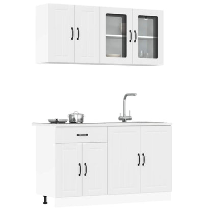 4-tlg. Küchenschrank-Set Lucca Weiß Holzwerkstoff