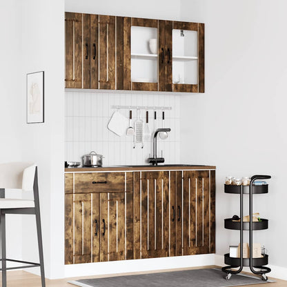 4-tlg. Küchenschrank-Set Lucca Räuchereiche Holzwerkstoff