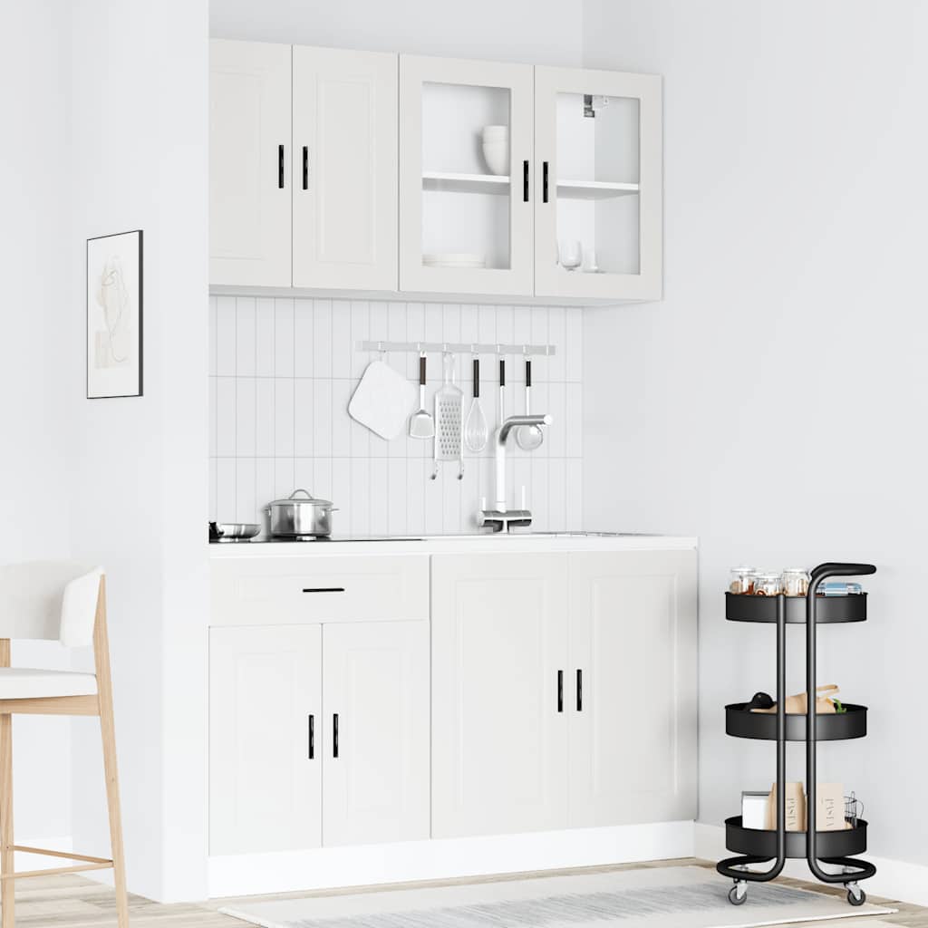 4-tlg. Küchenschrank-Set Porto Weiß Holzwerkstoff