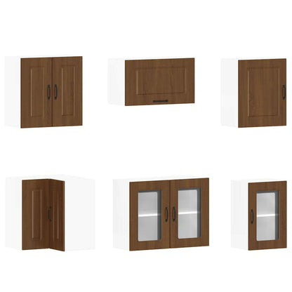 11-tlg. Küchenschrank-Set Kalmar Braun Eichen-Optik Holzwerkstoff