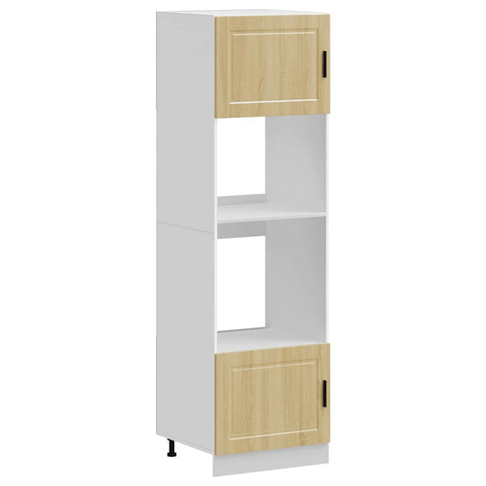 Indbyggede ovnskabe 2 stk Porto Sonoma egetræ materiale