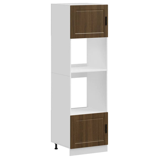 Indbyggede ovnskabe 2 stk. Porto Brown eg look træmateriale