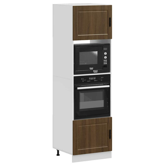 Indbyggede ovnskabe 2 stk. Porto Brown eg look træmateriale