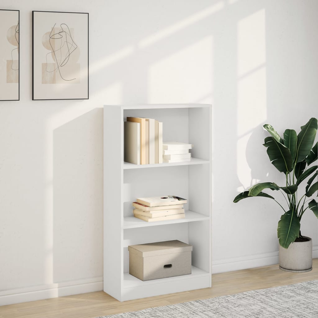 Bogreol Hvid 60x24x109 cm Træmateriale