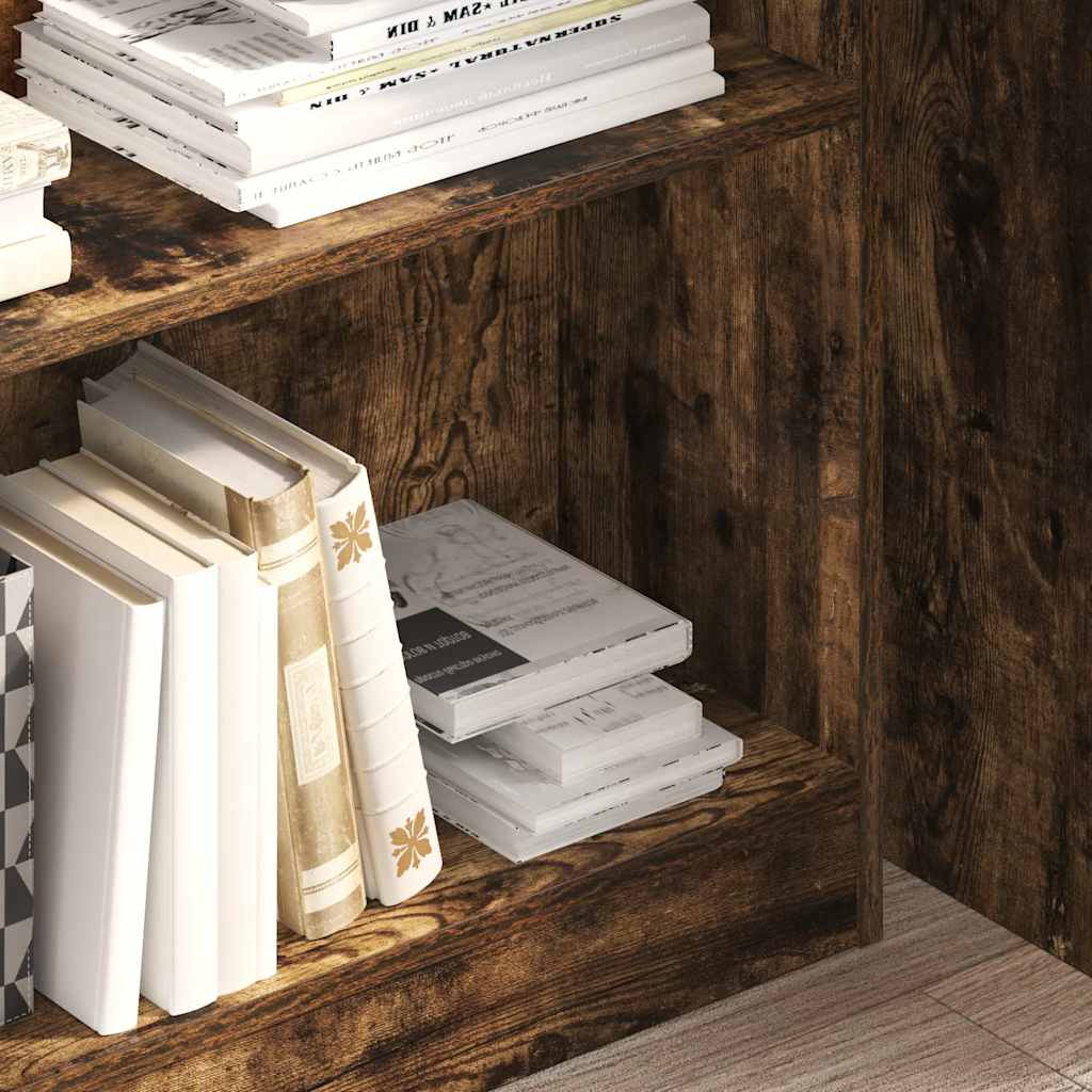 Bücherregal Räuchereiche 80x24x109 cm Holzwerkstoff