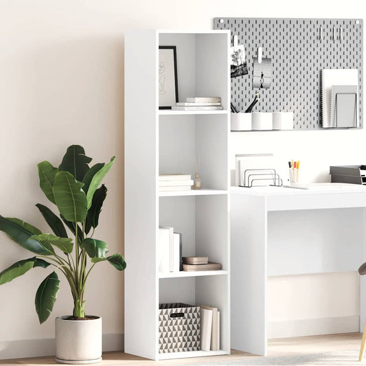 Bücherregal Weiß 40x30x152 cm Holzwerkstoff