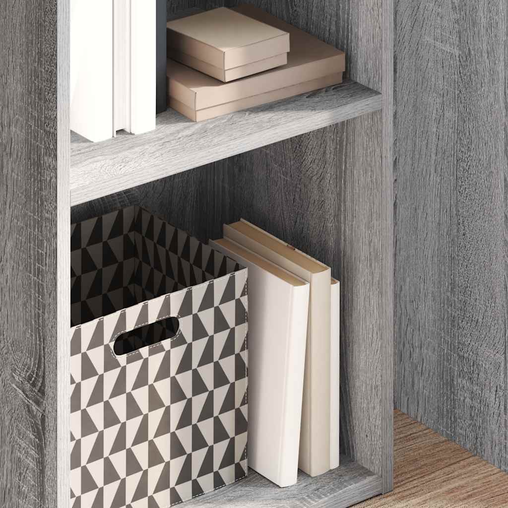 Bücherregal Grau Sonoma 40x30x152 cm Holzwerkstoff