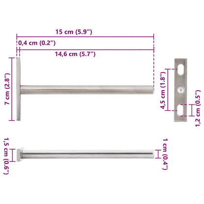 Regalträger Schwebend 12 Stk. Unsichtbar Ø10x150 mm
