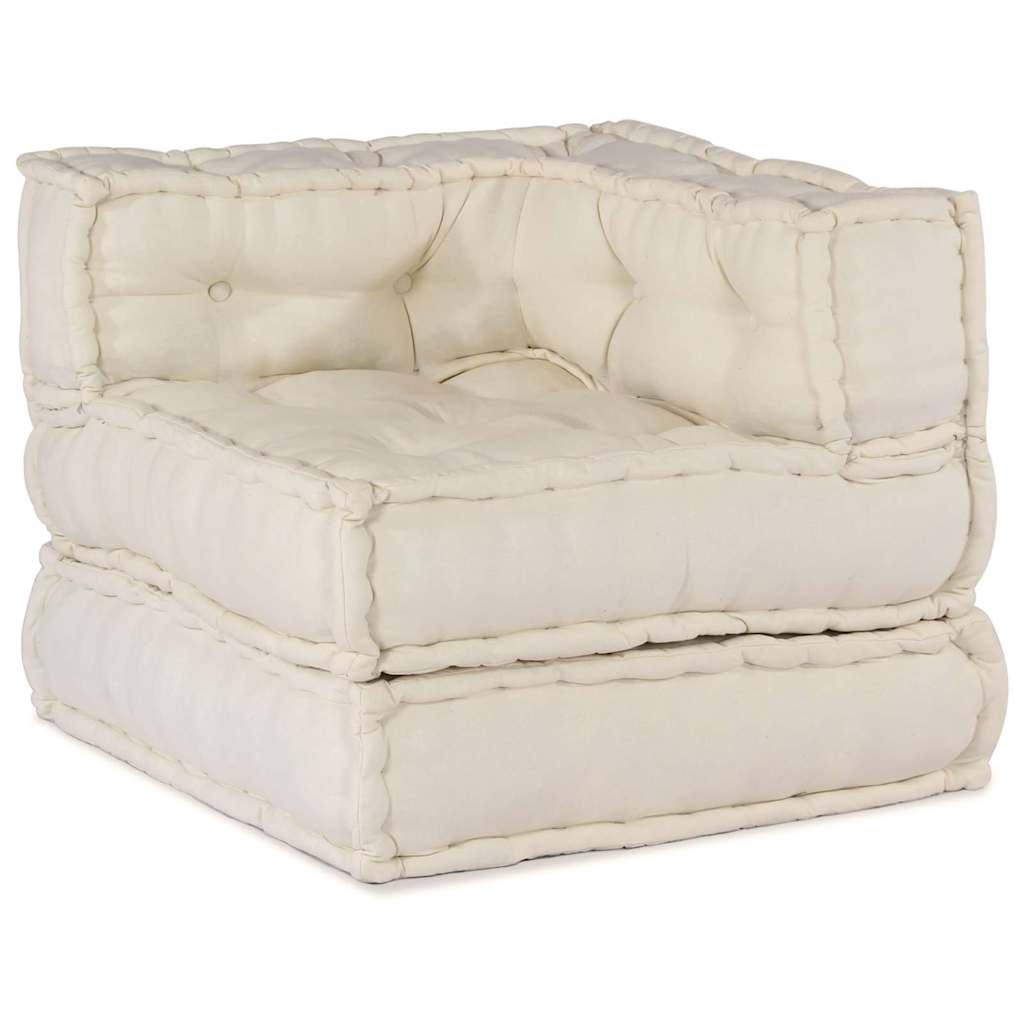 Modulares Sofa 3 pcs Creme Stoff