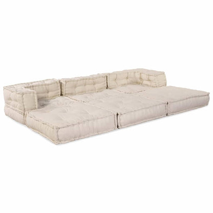 Modulares Sofa 3 pcs Creme Stoff