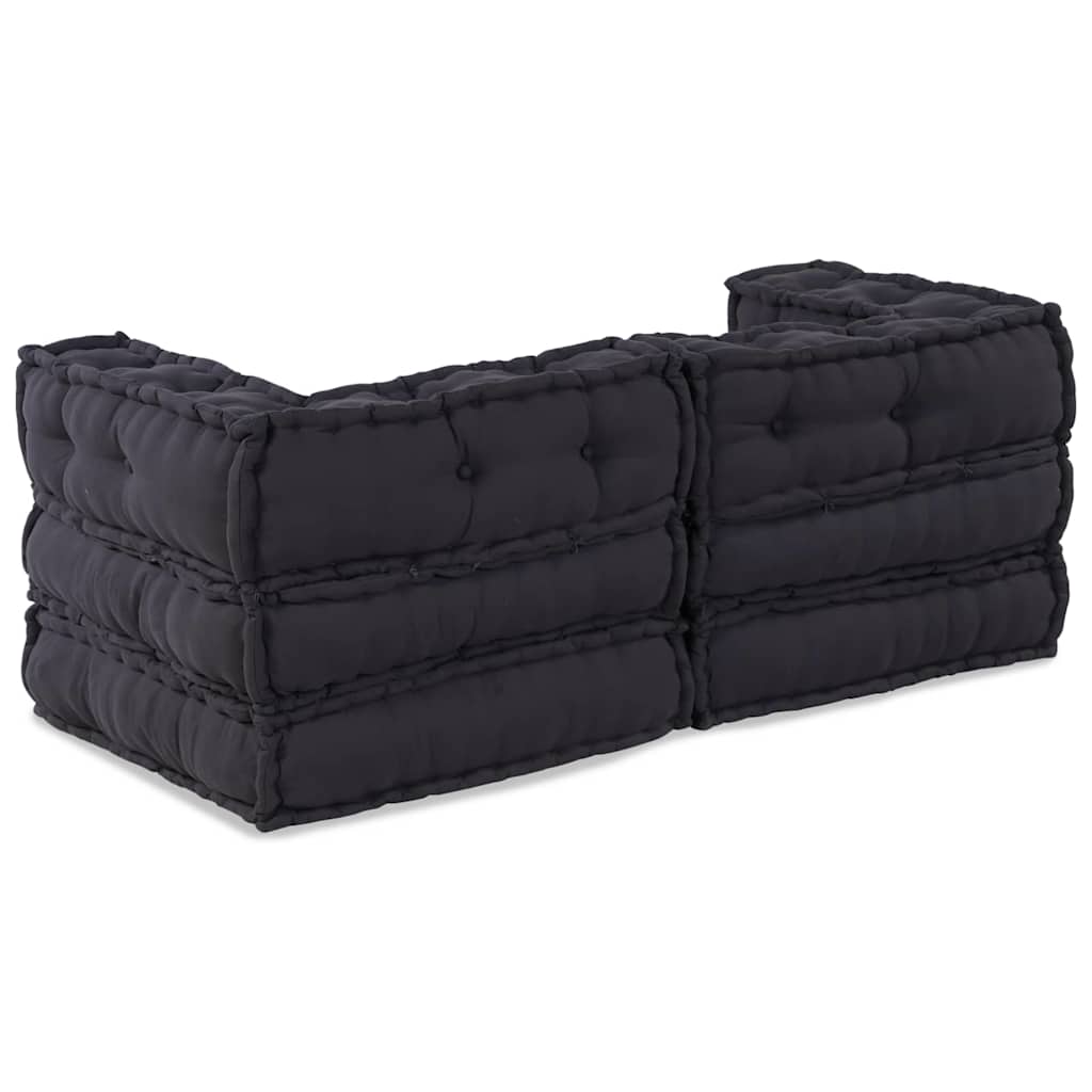 Kissen 2 pcs Anthrazit 70 x 70 x 54 cm Polyester