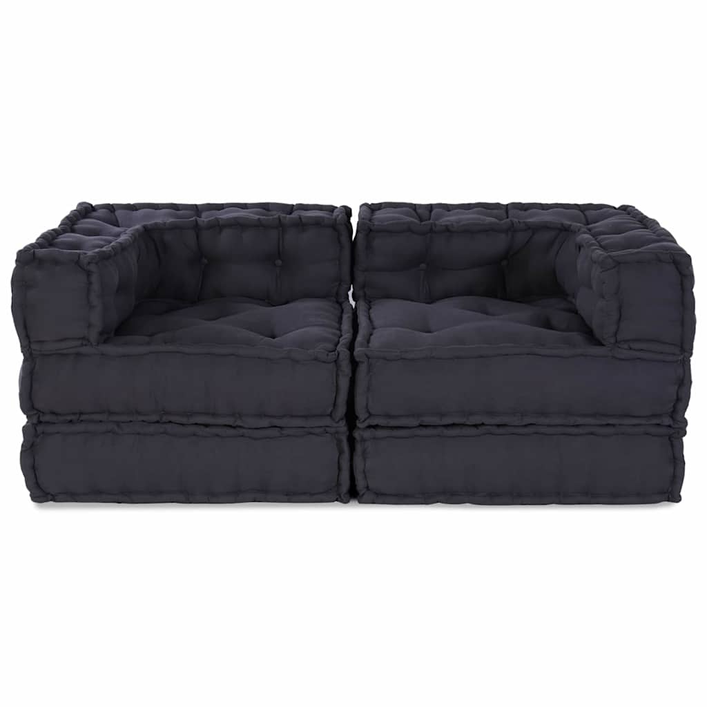 Kissen 2 pcs Anthrazit 70 x 70 x 54 cm Polyester