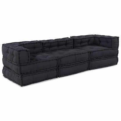 Kissen 3 pcs Anthrazit 70 x 70 x 54 cm Polyester