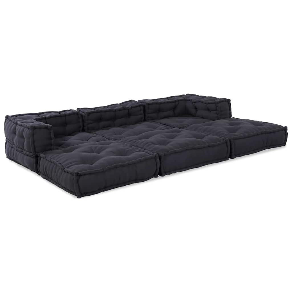 Kissen 3 pcs Anthrazit 70 x 70 x 54 cm Polyester