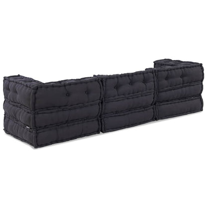 Kissen 3 pcs Anthrazit 70 x 70 x 54 cm Polyester