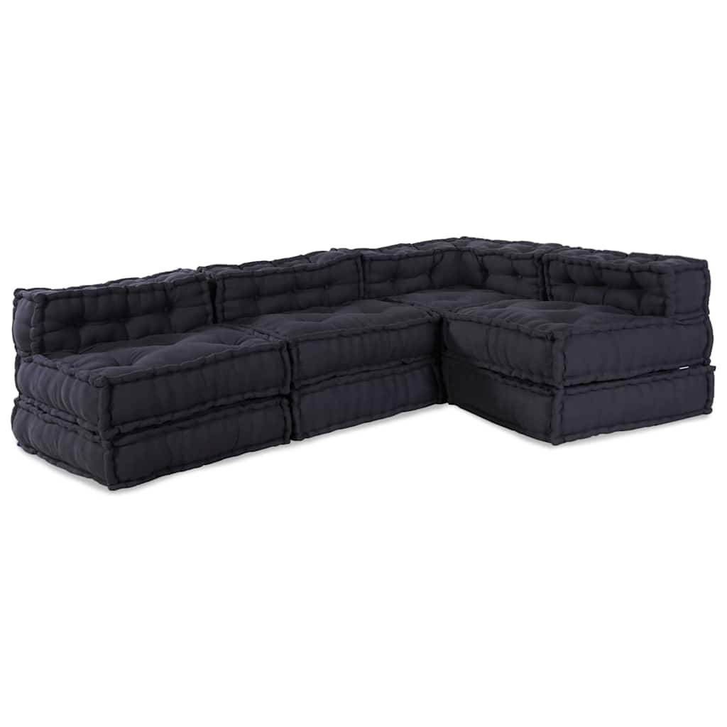 Kissen 4 pcs Anthrazit 70 x 70 x 54 cm Polyester
