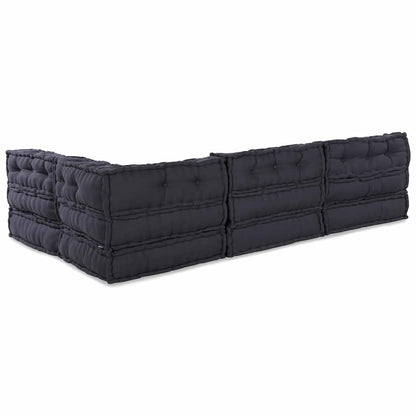 Kissen 4 pcs Anthrazit 70 x 70 x 54 cm Polyester