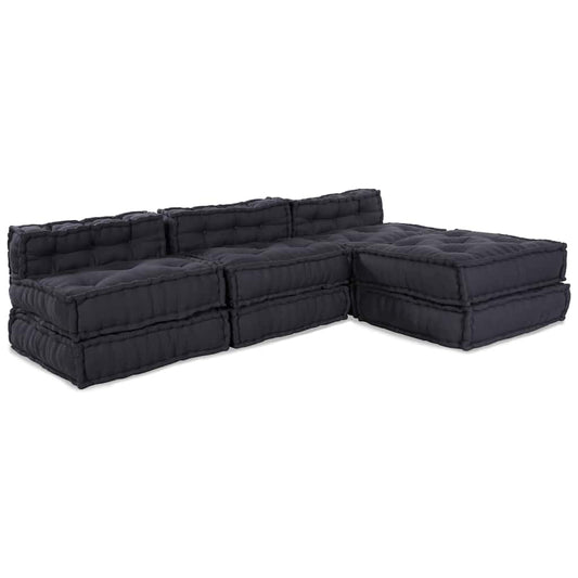 Kissen 4 pcs Anthrazit 70 x 70 x 54 cm Polyester