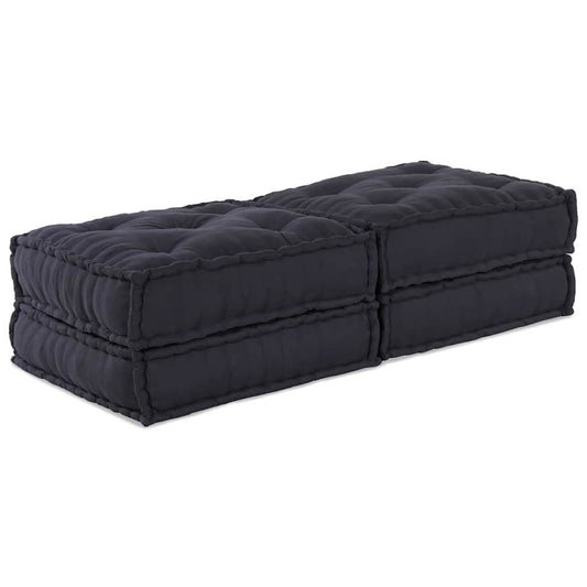 Kissen 2 pcs Anthrazit 70 x 70 x 36 cm Polyester