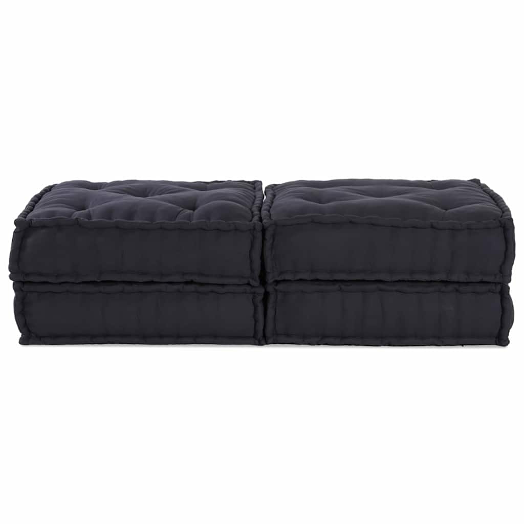 Kissen 2 pcs Anthrazit 70 x 70 x 36 cm Polyester