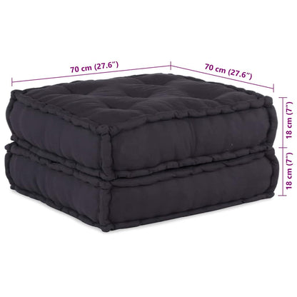 Kissen 2 pcs Anthrazit 70 x 70 x 36 cm Polyester