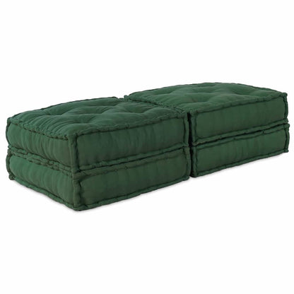 Kissen 2 pcs Grün 70 x 70 x 36 cm Polyester