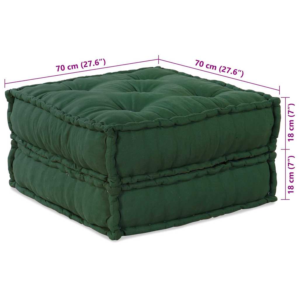 Kissen 2 pcs Grün 70 x 70 x 36 cm Polyester