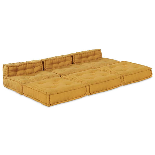 Modulares Sofa 4 pcs Gelb 70 x 70 x 56 cm Stoff