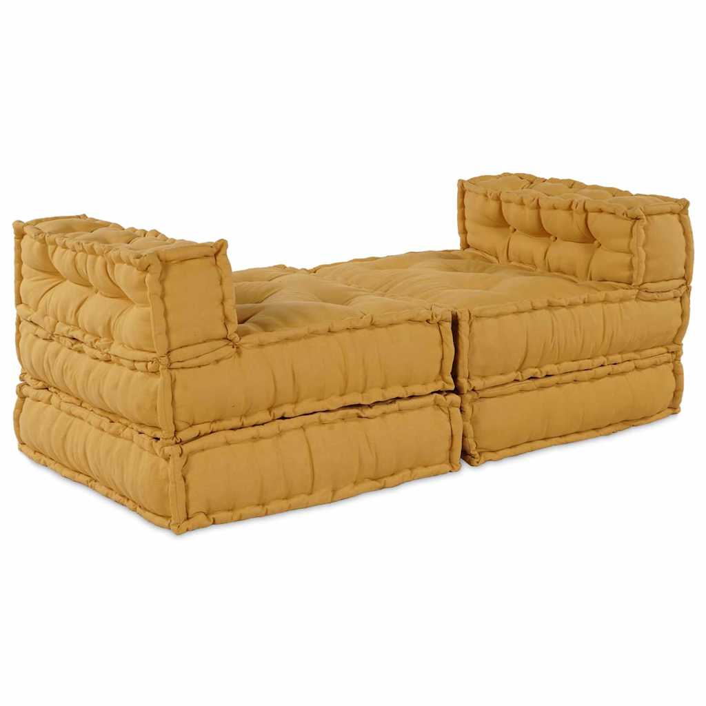 Modulares Sofa 4 pcs Gelb 70 x 70 x 56 cm Stoff