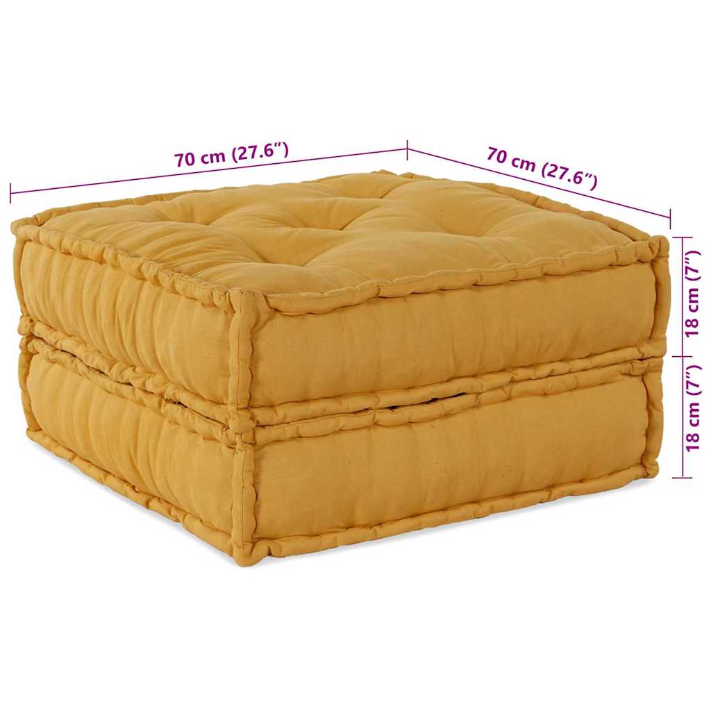 Modulares Sofa 2 pcs Gelb 70 x 70 x 36 cm Stoff