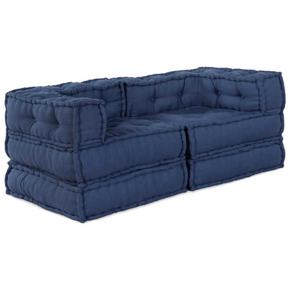 Kissen 2 pcs Blau 70 x 70 x 54 cm Polyester
