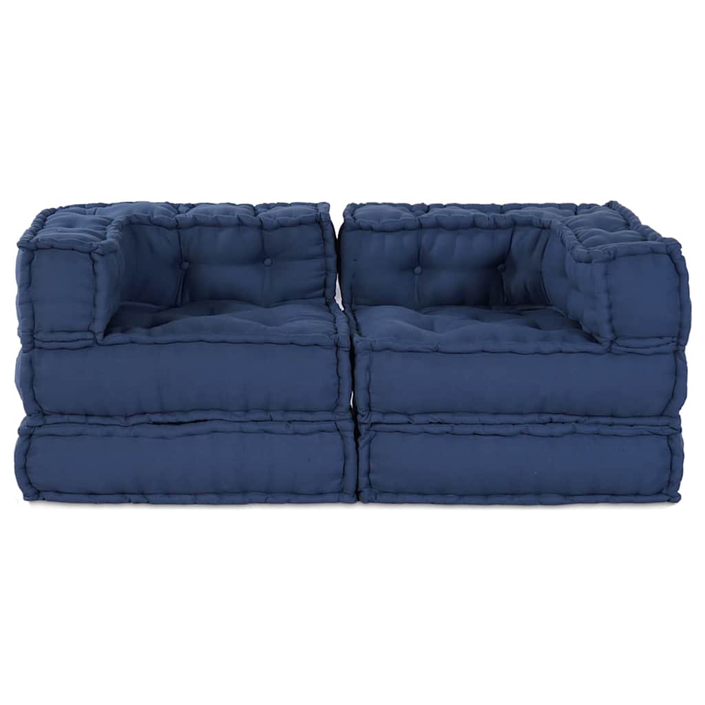 Kissen 2 pcs Blau 70 x 70 x 54 cm Polyester