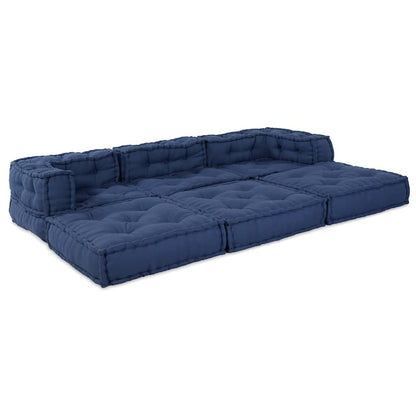 Kissen 3 pcs Blau 70 x 70 x 54 cm Polyester