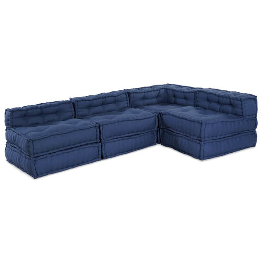 Kissen 4 pcs Blau 70 x 70 x 54 cm Polyester