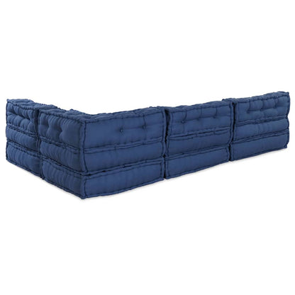 Kissen 4 pcs Blau 70 x 70 x 54 cm Polyester
