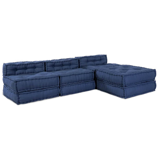 Kissen 4 pcs Blau 70 x 70 x 54 cm Polyester