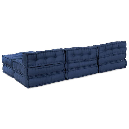 Kissen 4 pcs Blau 70 x 70 x 54 cm Polyester