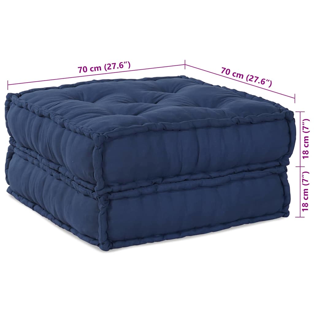 Kissen 2 pcs Blau 70 x 70 x 36 cm Polyester