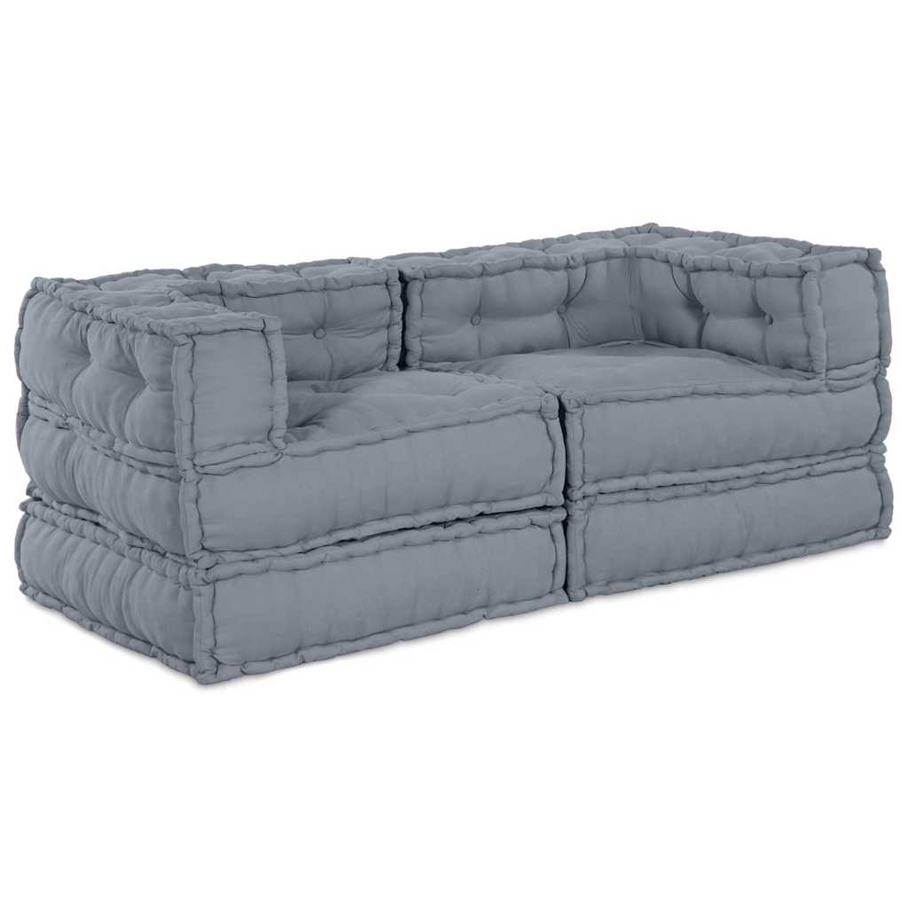 Kissen 2 pcs Grau 70 x 70 x 54 cm Polyester