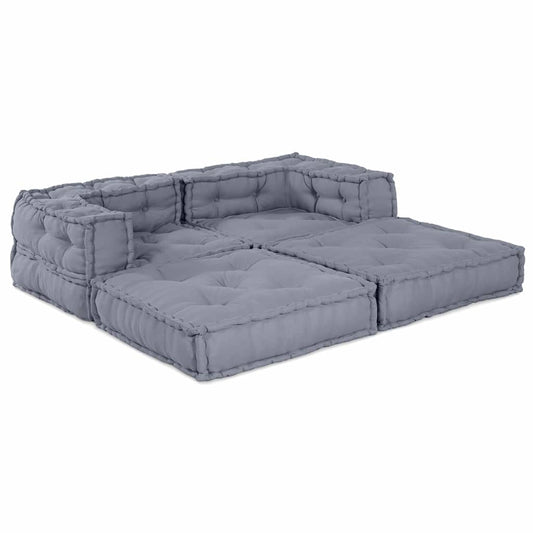 Kissen 2 pcs Grau 70 x 70 x 54 cm Polyester